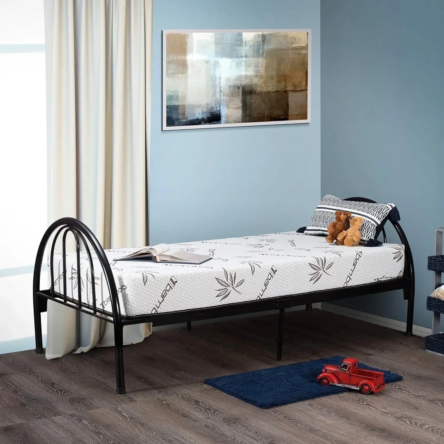 10 Inch Gel Memory Foam Mattress with Rayon Derived from Bamboo Cover, Cot Size 30" x 74" for Student, RV, Cot, Fo